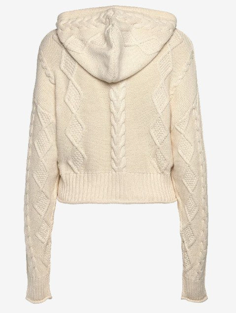 LORA STRICK MOCKA PLUSCH SWEATSHIRT