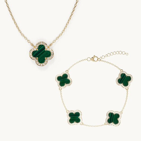 LORA CLOVER KETTE & ARMBAND SET