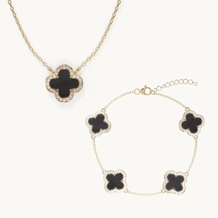 LORA CLOVER KETTE & ARMBAND SET